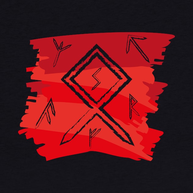 Blood Red Paint Runes Norse Mythology Asatru by vikki182@hotmail.co.uk